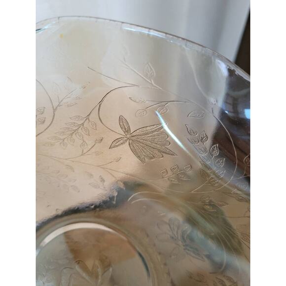 Vintage Floragold Louisa Bowl, Depression Glass, Iridescent Ruffled, 11-1/2 inch - Picture 6 of 6